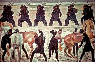 The Departure of Jena Students to the War of Liberation by Ferdinand Hodler